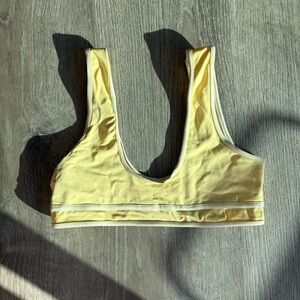 Yellow Scoop Neck Swim Too